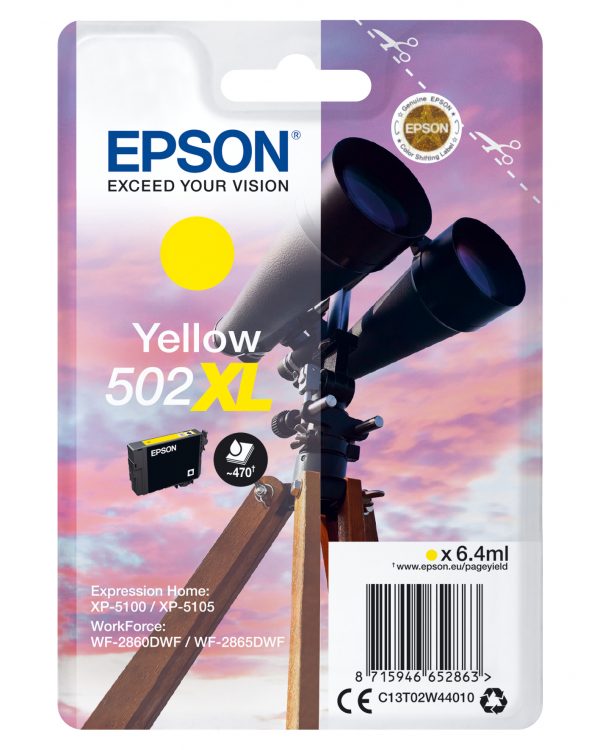 Epson 502XL Singelpack Geel 6,4ml (Origineel) - ImageError