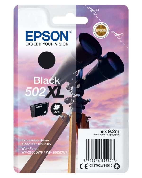 Epson 502XL Singelpack Zwart 9,2ml (Origineel) - ImageError