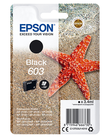 Epson 603 Singlepack Zwart 3,4ml (Origineel)