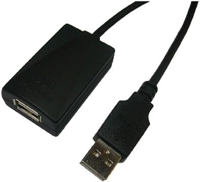 USB 2.0 A --> A 5.00m Verlenging LogiLink + versterker